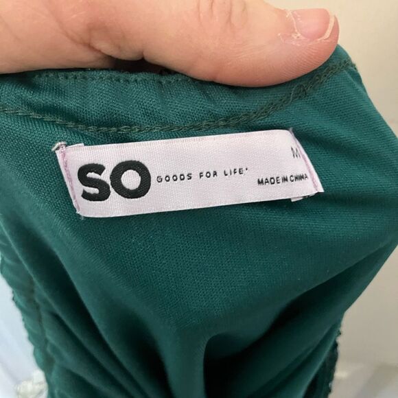 SO halter, top dress, green sequins, mini, NWT, medium - Picture 3 of 3